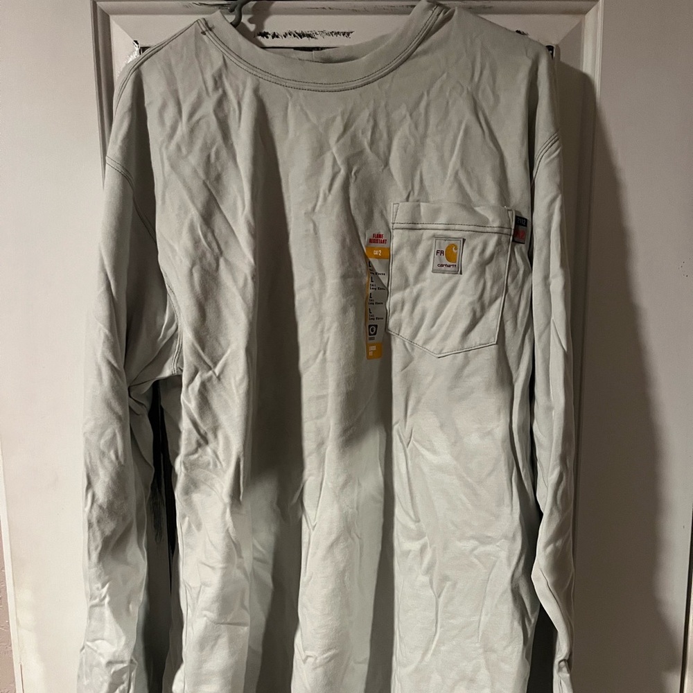 Carhartt Men's Light Gray Long Sleeve Tee